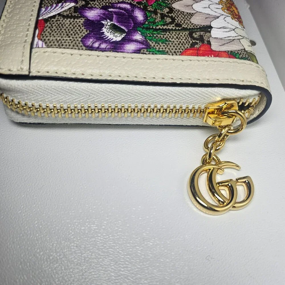 Gucci GG Flora Ophidia Zip Wallet with Authenticity Certificate - Picture 4 of 9